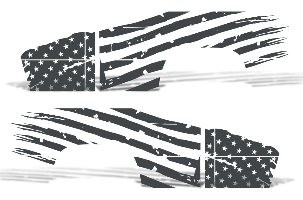 Chevy Silverado Extended Cab Wrap (1999-2007) Vinyl - American Flag - RacerX Customs