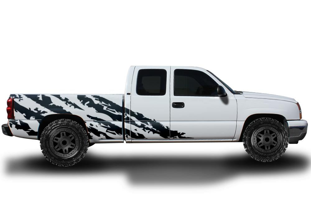 Chevy Silverado Extended-Cab Wrap (1999-2007) Vinyl - Shred - RacerX Customs
