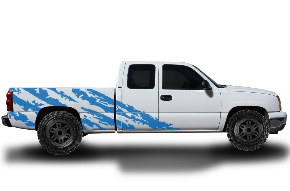 Chevy Silverado Extended-Cab Wrap (1999-2007) Vinyl - Shred - RacerX Customs