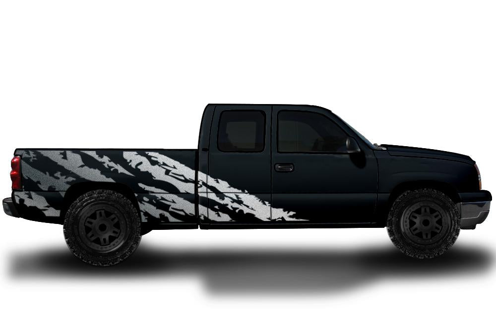 Chevy Silverado Extended-Cab Wrap (1999-2007) Vinyl - Shred - RacerX Customs