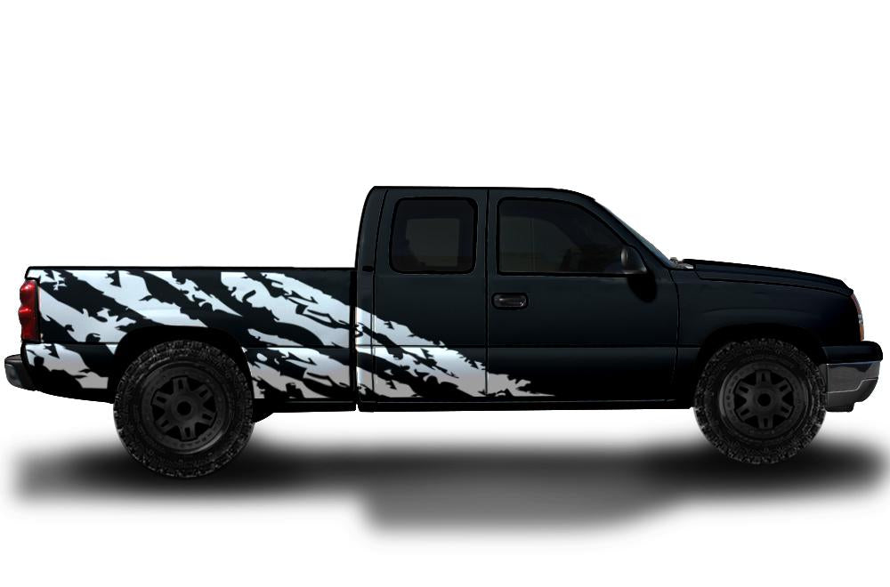 Chevy Silverado Extended-Cab Wrap (1999-2007) Vinyl - Shred - RacerX Customs