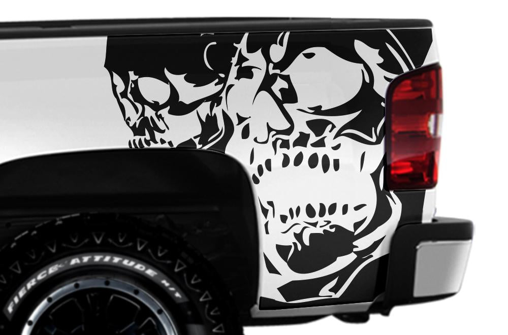 Chevy Silverado Quarter Panel Wrap (2008-2013) Double-Skull - RacerX Customs