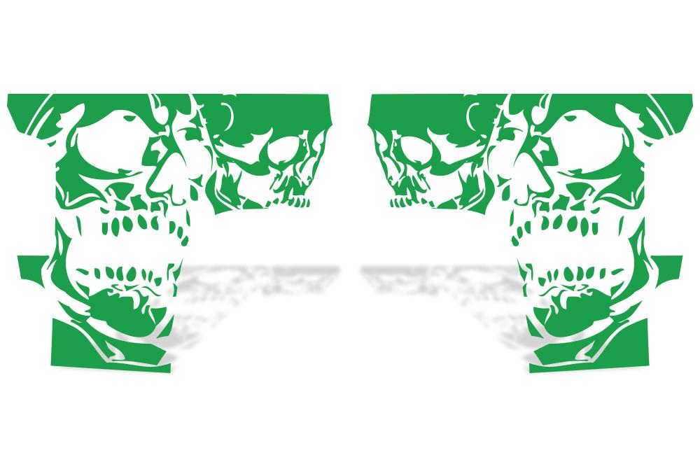 Chevy Silverado Quarter Panel Wrap (2008-2013) Double-Skull - RacerX Customs