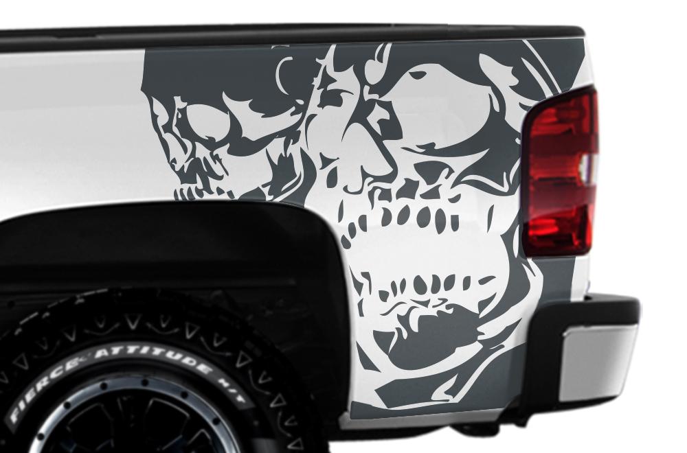 Chevy Silverado Quarter Panel Wrap (2008-2013) Double-Skull - RacerX Customs