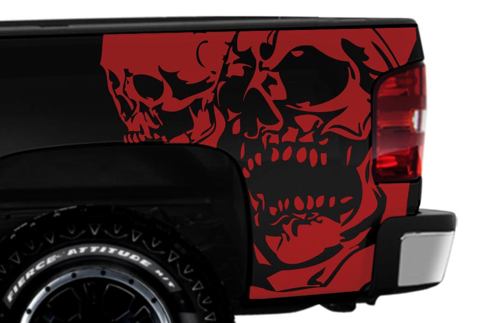 Chevy Silverado Quarter Panel Wrap (2008-2013) Double-Skull - RacerX Customs