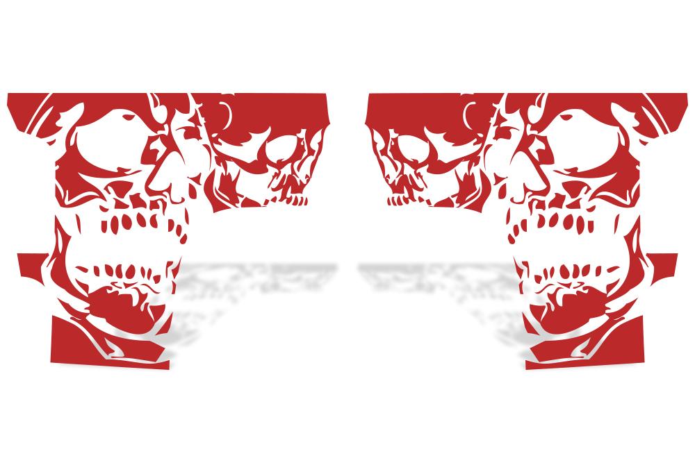 Chevy Silverado Quarter Panel Wrap (2008-2013) Double-Skull - RacerX Customs