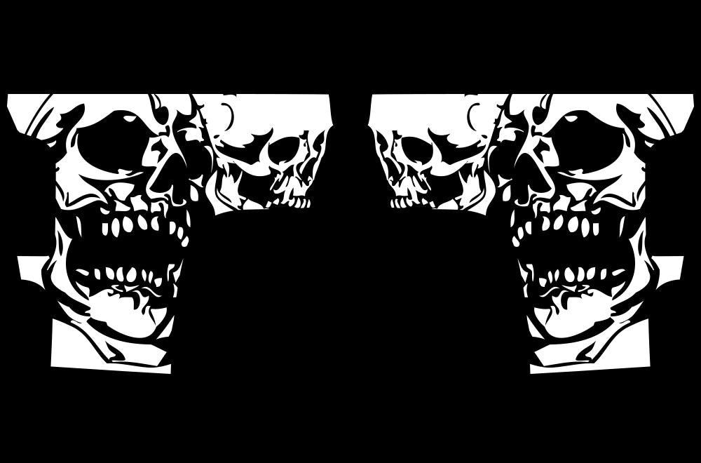 Chevy Silverado Quarter Panel Wrap (2008-2013) Double-Skull - RacerX Customs