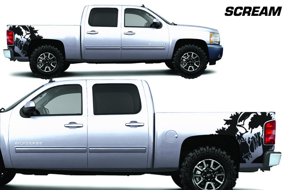 Chevy Silverado Quarter Panel Wrap (2008-2013) Scream - RacerX Customs