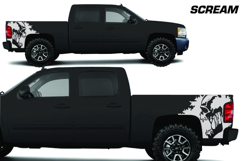 Chevy Silverado Quarter Panel Wrap (2008-2013) Scream - RacerX Customs