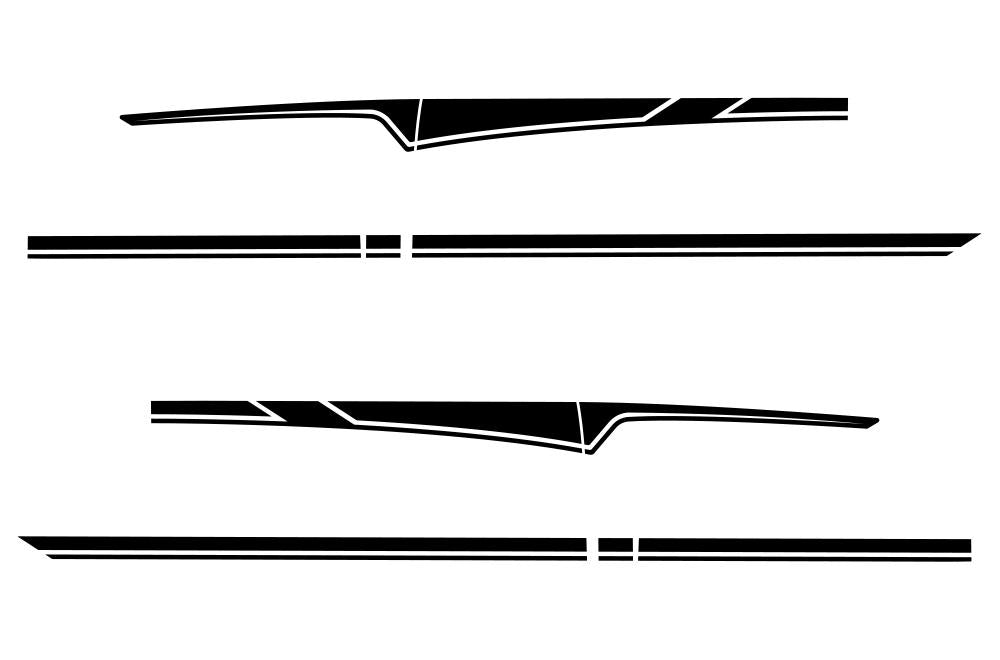 Chevy Silverado Vinyl Stripes Wrap Kit (2008-2013) Side Stripes - RacerX Customs