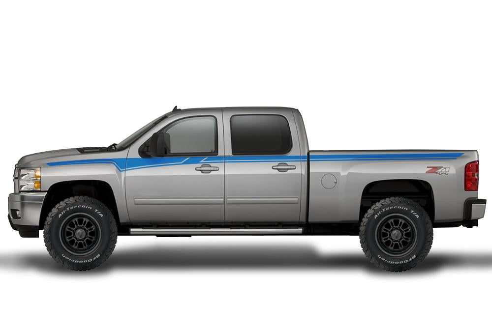 Chevy Silverado Vinyl Stripes Wrap Kit (2008-2013) Side Stripes - RacerX Customs