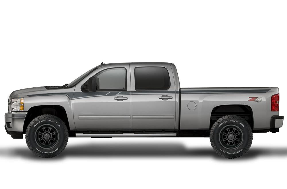 Chevy Silverado Vinyl Stripes Wrap Kit (2008-2013) Side Stripes - RacerX Customs