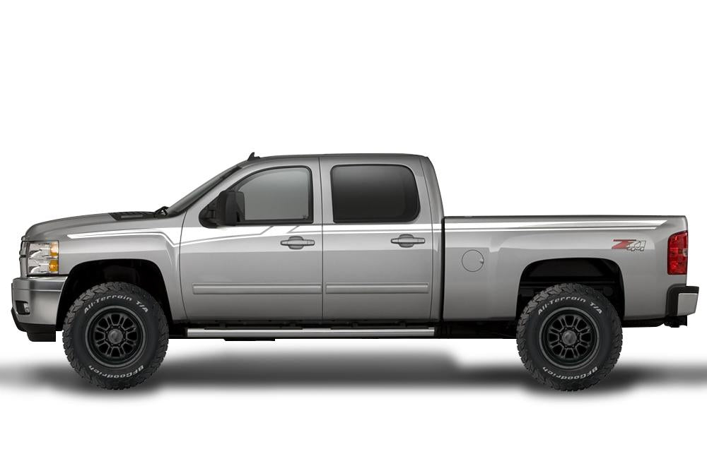 Chevy Silverado Vinyl Stripes Wrap Kit (2008-2013) Side Stripes - RacerX Customs