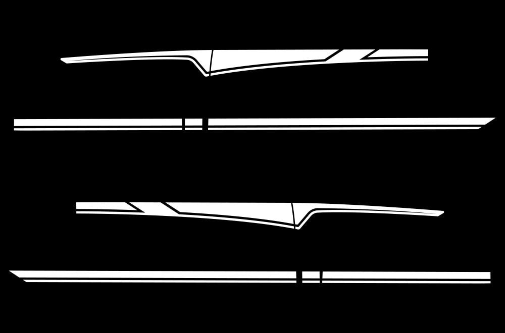 Chevy Silverado Vinyl Stripes Wrap Kit (2008-2013) Side Stripes - RacerX Customs