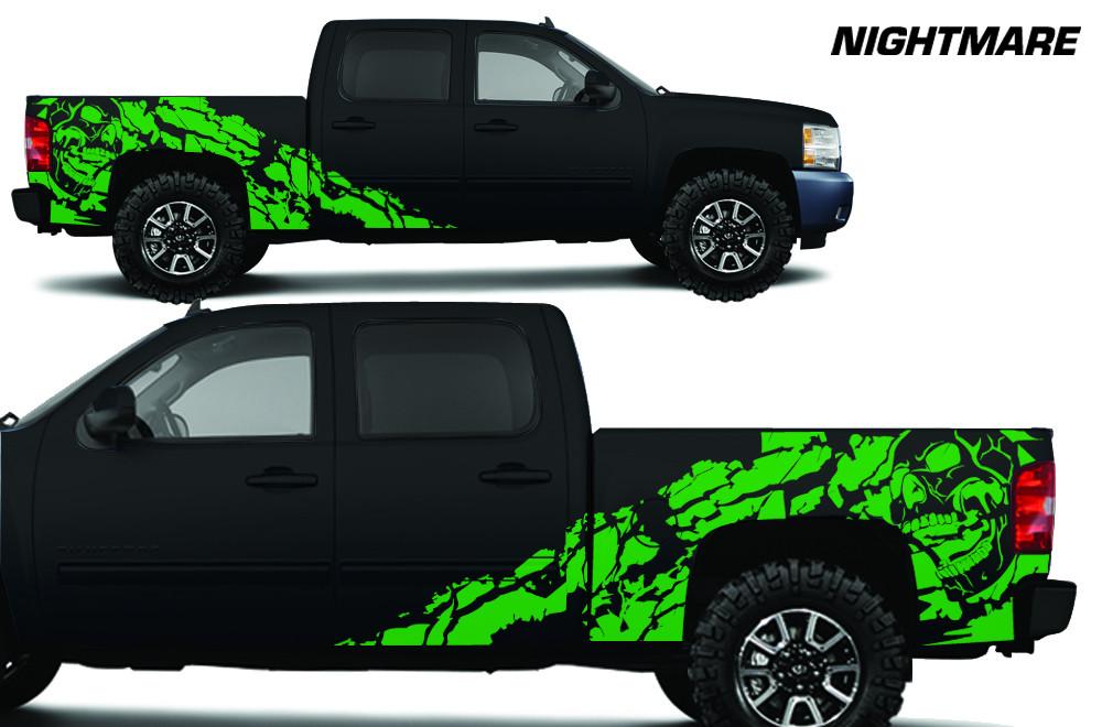 Chevy Silverado Extended Cab Wrap (2008-2013) Vinyl - Nightmare - RacerX Customs