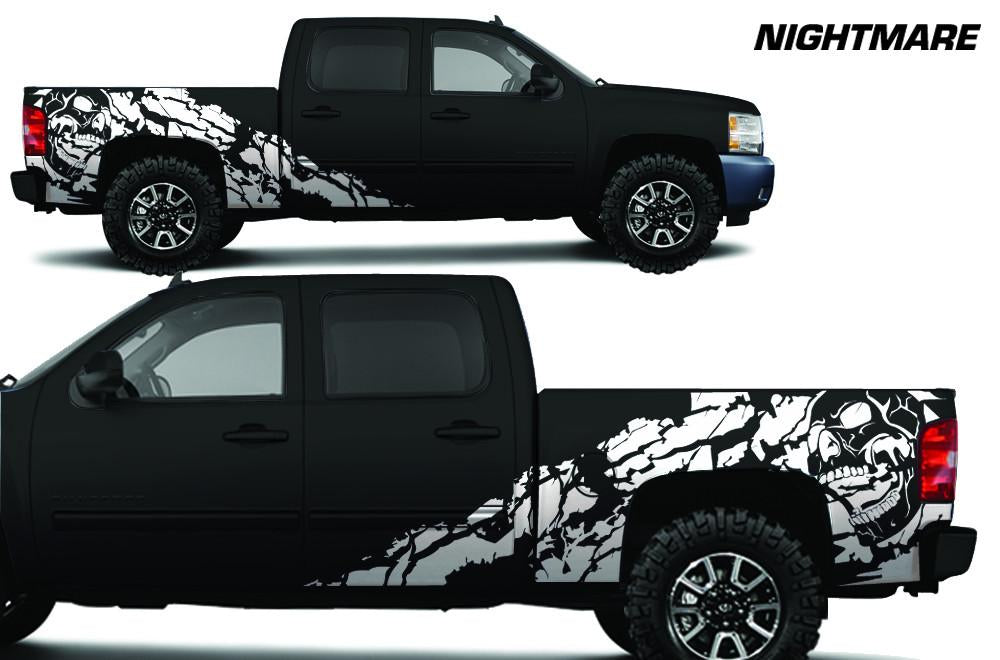 Chevy Silverado Extended Cab Wrap (2008-2013) Vinyl - Nightmare - RacerX Customs