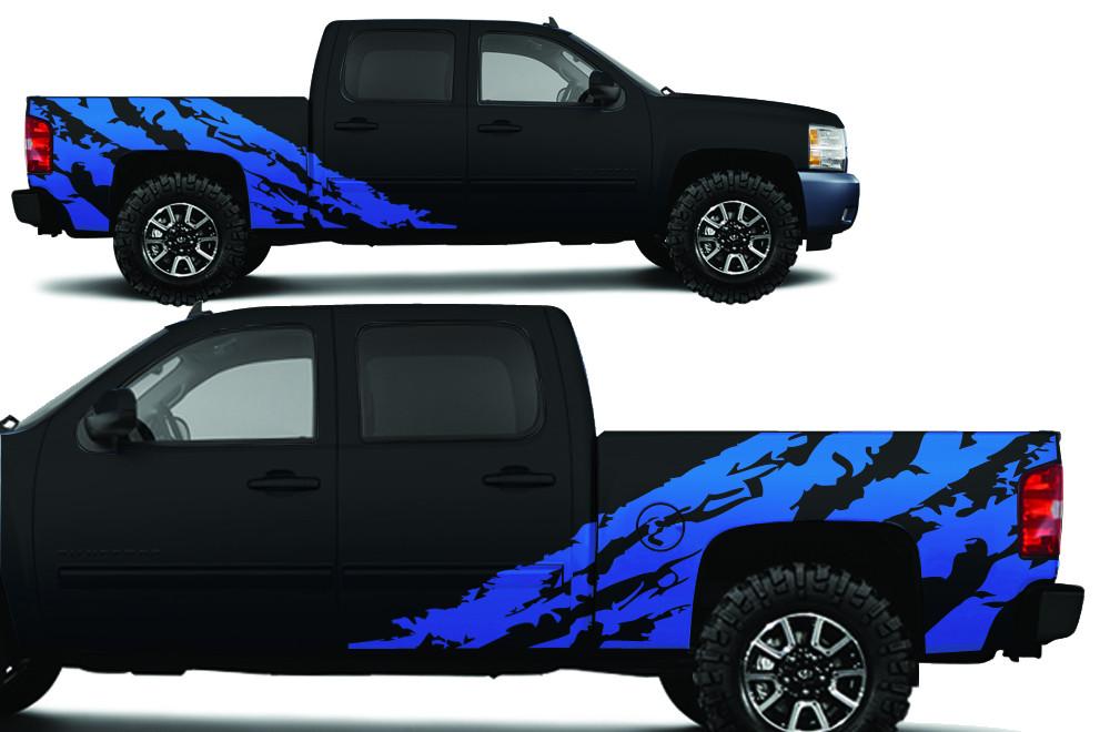Chevy Silverado Extended Cab Wrap (2008-2013) Vinyl - Shred - RacerX Customs