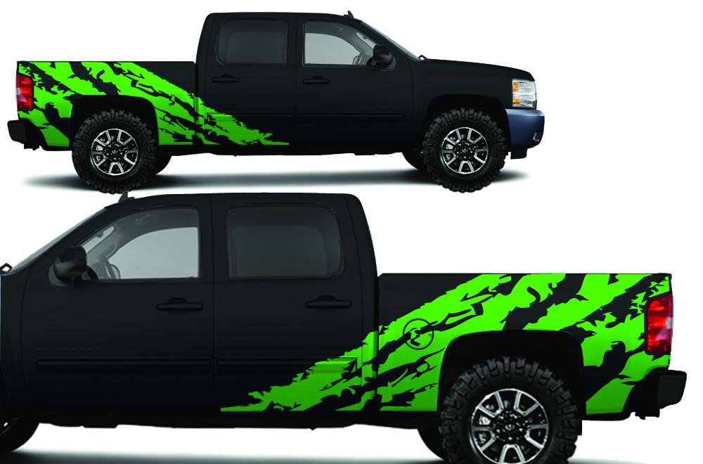 Chevy Silverado Extended Cab Wrap (2008-2013) Vinyl - Shred - RacerX Customs