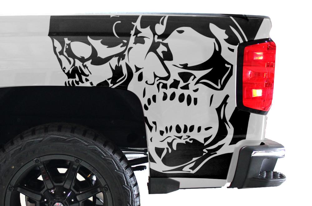 Chevy Silverado Quarter Panel Wrap (2014-2017) Double-Skull - RacerX Customs