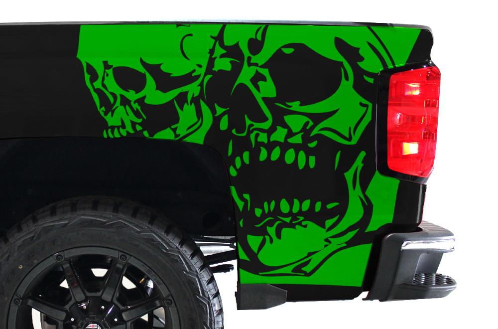 Chevy Silverado Quarter Panel Wrap (2014-2017) Double-Skull - RacerX Customs