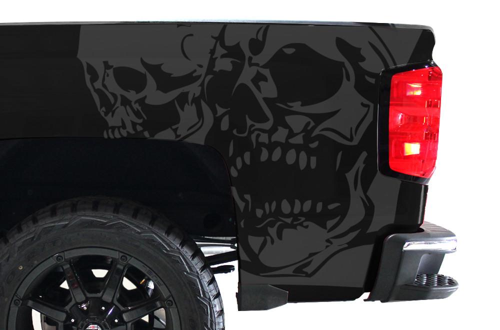 Chevy Silverado Quarter Panel Wrap (2014-2017) Double-Skull - RacerX Customs