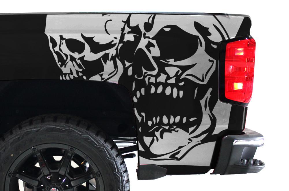Chevy Silverado Quarter Panel Wrap (2014-2017) Double-Skull - RacerX Customs