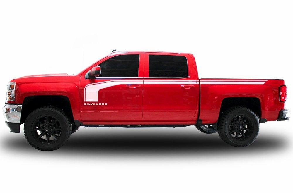 Chevy Silverado Vinyl Stripes Wrap Kit (2014-2017) Rally Stripes - RacerX Customs