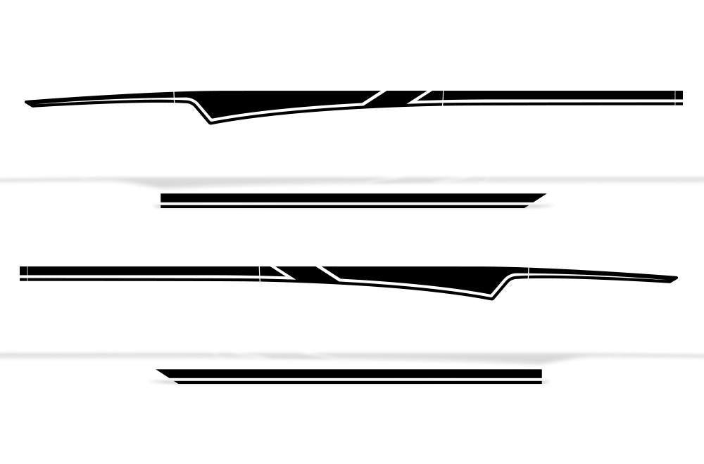 Chevy Silverado Vinyl Stripes Wrap Kit (2014-2017) Side Stripes - RacerX Customs