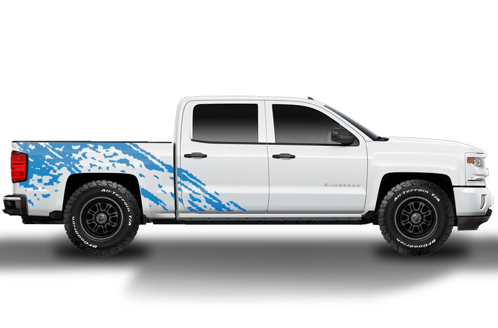 Chevy Silverado Custom Wrap (2014-2017) Vinyl - Burst - RacerX Customs