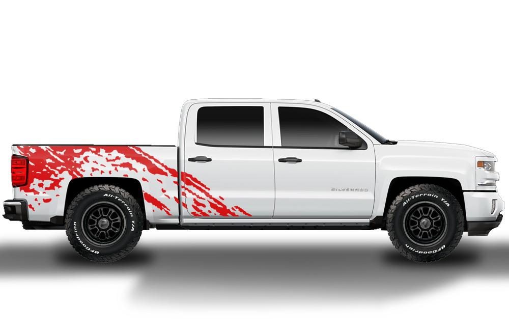 Chevy Silverado Custom Wrap (2014-2017) Vinyl - Burst - RacerX Customs