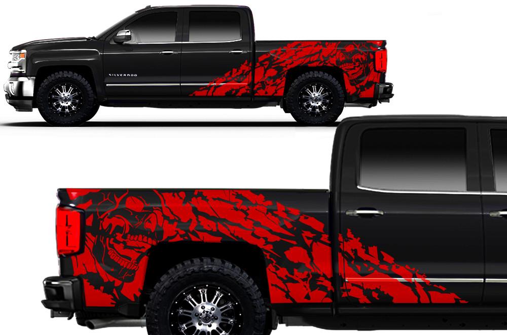 Chevy Silverado Custom Wrap (2014-2017) Vinyl - Nightmare - RacerX Customs