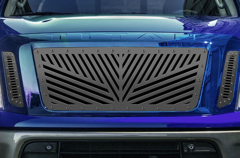 Titan Grille ('16-'19) Black Steel, V-STRIPE