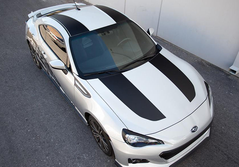 Subaru BRZ Vinyl Stripes Wrap Kit (2013-2014) Top Stripes - RacerX Customs