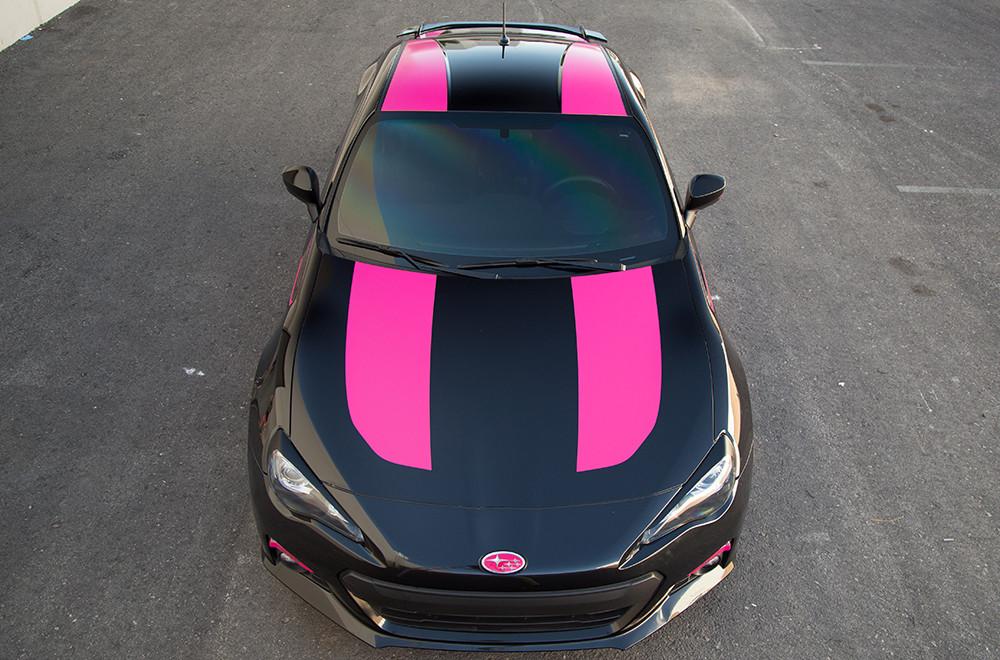 Subaru BRZ Vinyl Stripes Wrap Kit (2013-2014) Top Stripes - RacerX Customs
