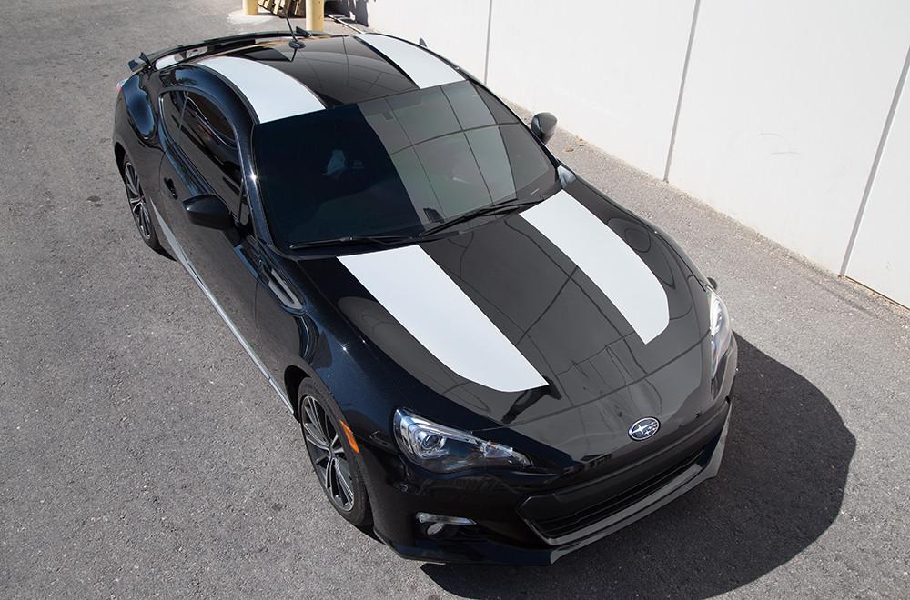 Subaru BRZ Vinyl Stripes Wrap Kit (2013-2014) Top Stripes - RacerX Customs