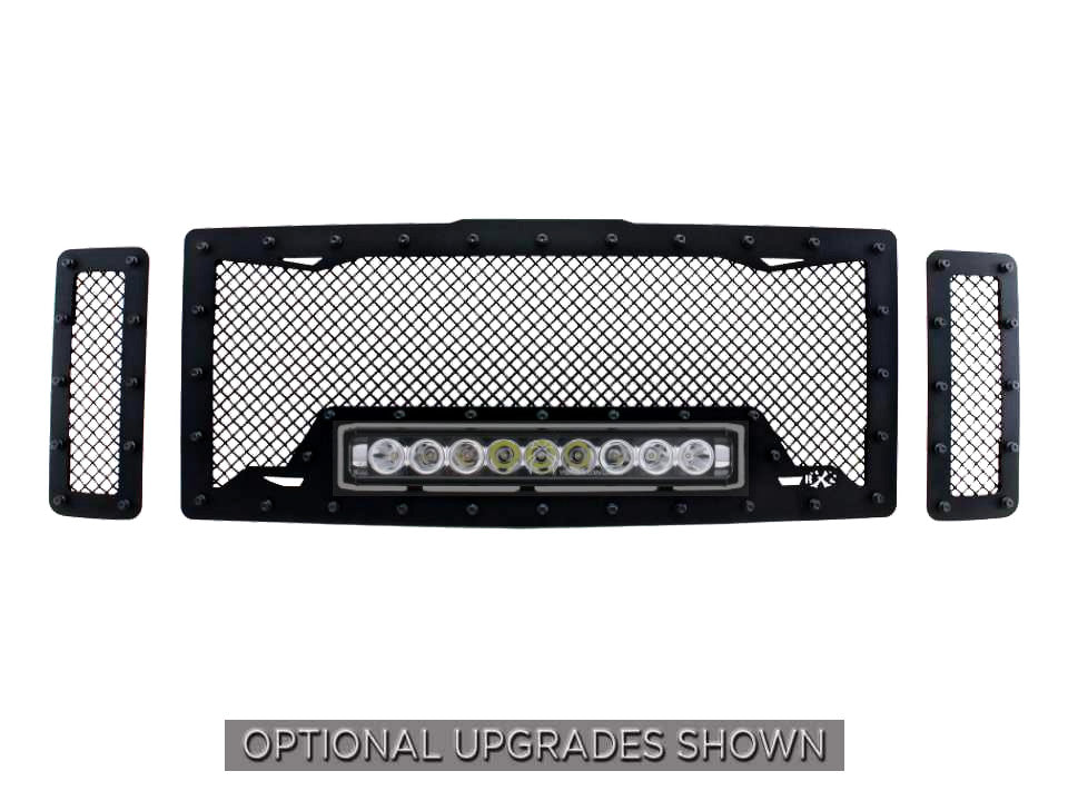 Ford Super Duty Custom Grille with LED Bar (2008-2010) RC1X - RacerX Customs