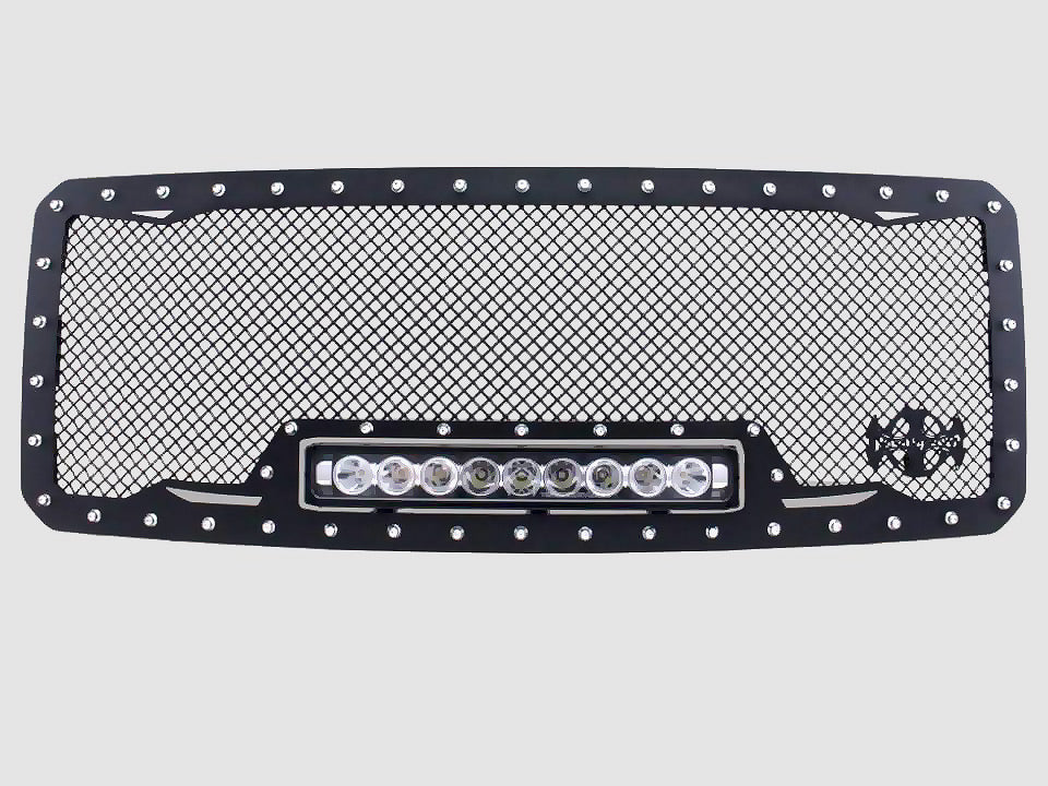 Dodge Ram 2500/3500/4500 Grille with LED Light Bar ('03-'05) RC1X - RacerX Customs