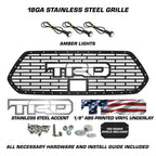 Toyota Tacoma Grille with Amber Raptor Lights & USA-TRD Logo ('18-'23)