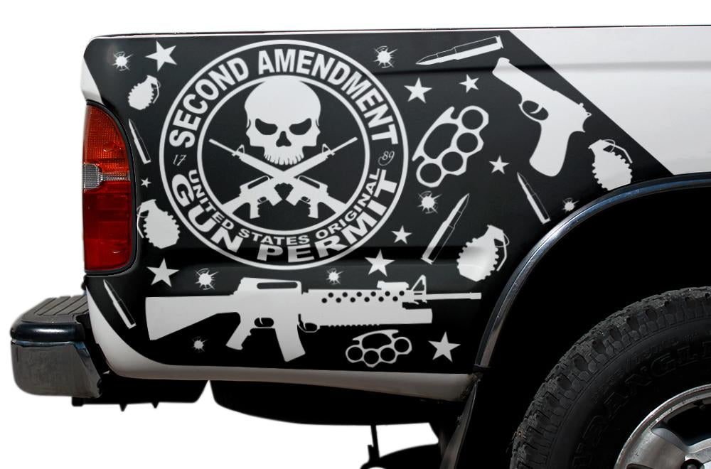 Toyota Tacoma Quarter Panel Vinyl Wrap (1995-2004) 2nd Amendment - RacerX Customs