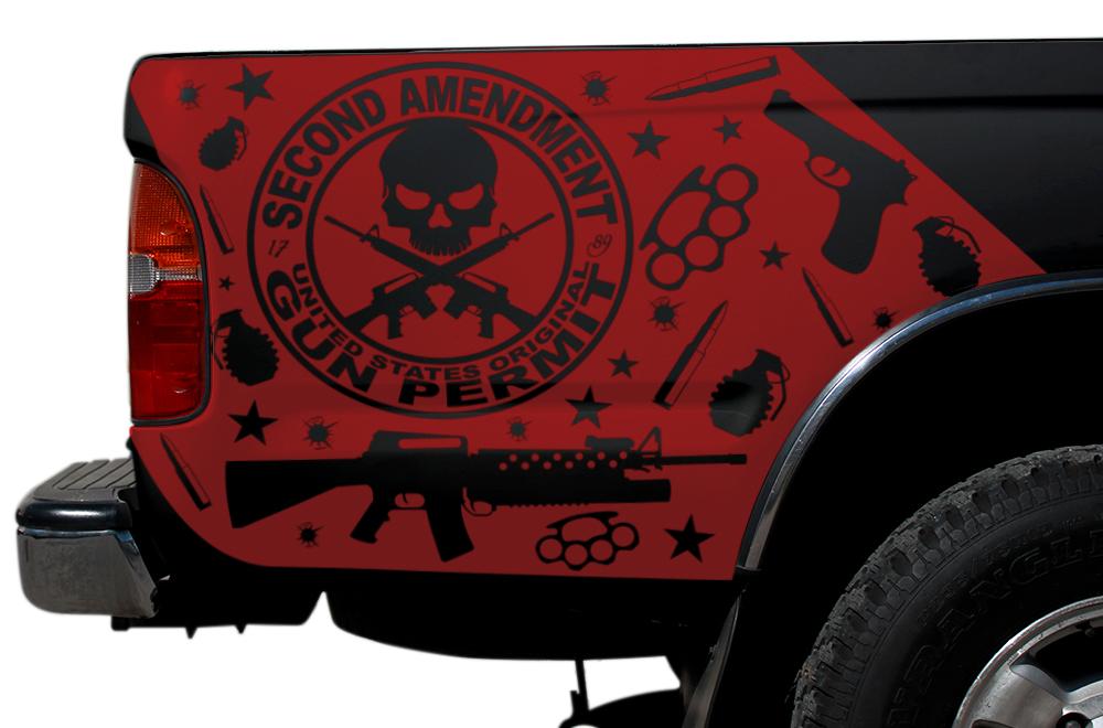 Toyota Tacoma Quarter Panel Vinyl Wrap (1995-2004) 2nd Amendment - RacerX Customs
