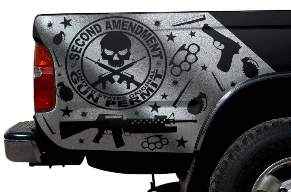 Toyota Tacoma Quarter Panel Vinyl Wrap (1995-2004) 2nd Amendment - RacerX Customs