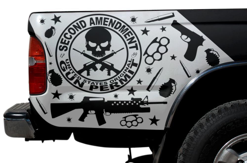 Toyota Tacoma Quarter Panel Vinyl Wrap (1995-2004) 2nd Amendment - RacerX Customs
