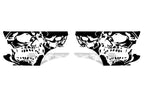 Toyota Tacoma Quarter Panel Vinyl Wrap (1995-2004) Double-Skull - RacerX Customs