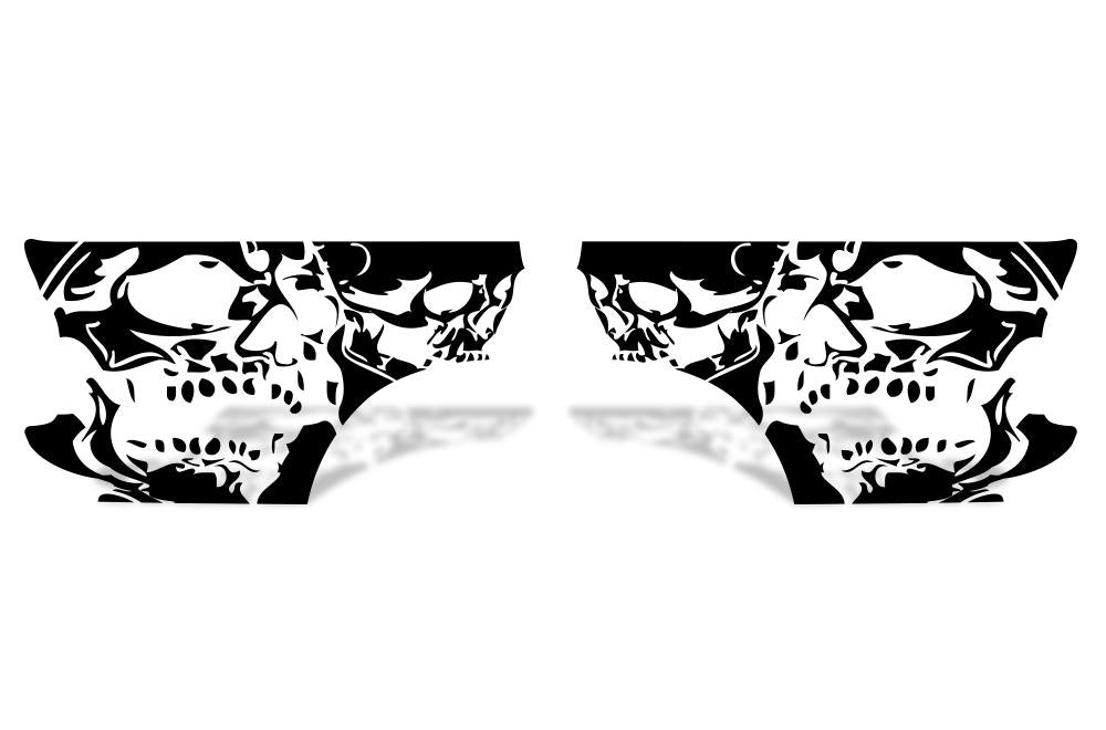 Toyota Tacoma Quarter Panel Vinyl Wrap (1995-2004) Double-Skull - RacerX Customs