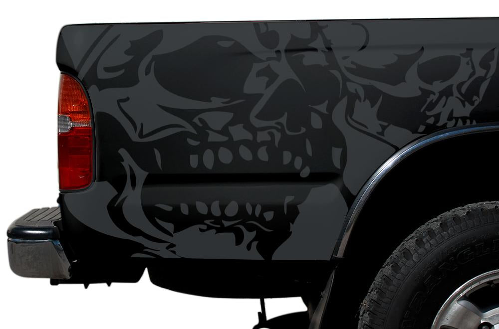 Toyota Tacoma Quarter Panel Vinyl Wrap (1995-2004) Double-Skull - RacerX Customs