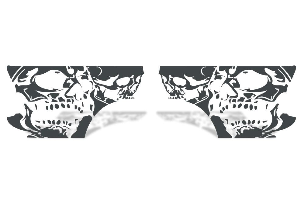 Toyota Tacoma Quarter Panel Vinyl Wrap (1995-2004) Double-Skull - RacerX Customs