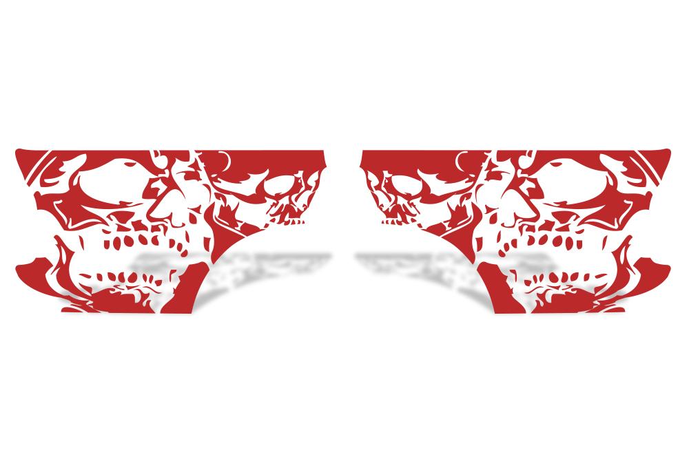 Toyota Tacoma Quarter Panel Vinyl Wrap (1995-2004) Double-Skull - RacerX Customs