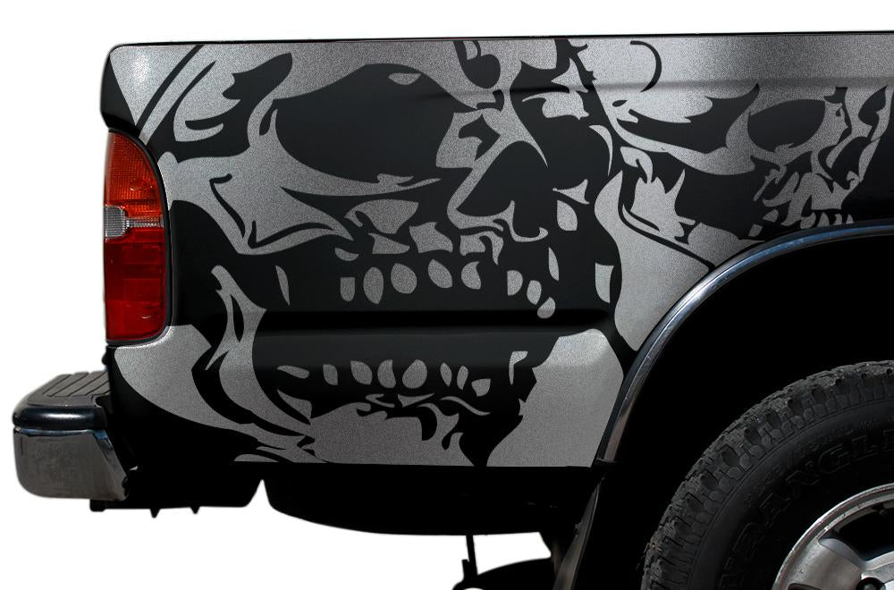 Toyota Tacoma Quarter Panel Vinyl Wrap (1995-2004) Double-Skull - RacerX Customs
