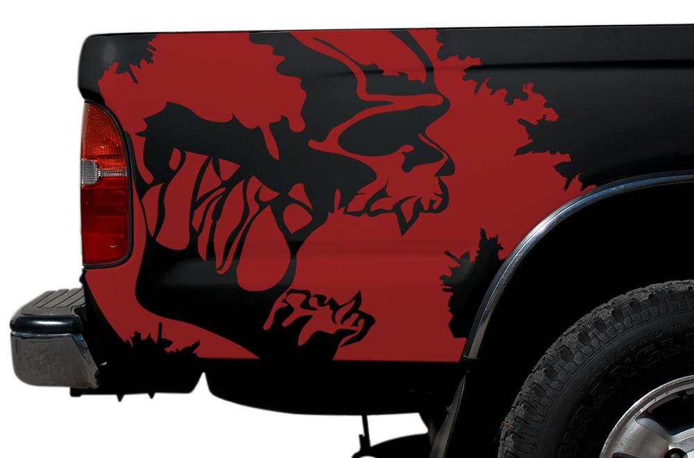Toyota Tacoma Quarter Panel Vinyl Wrap (1995-2004) Scream - RacerX Customs