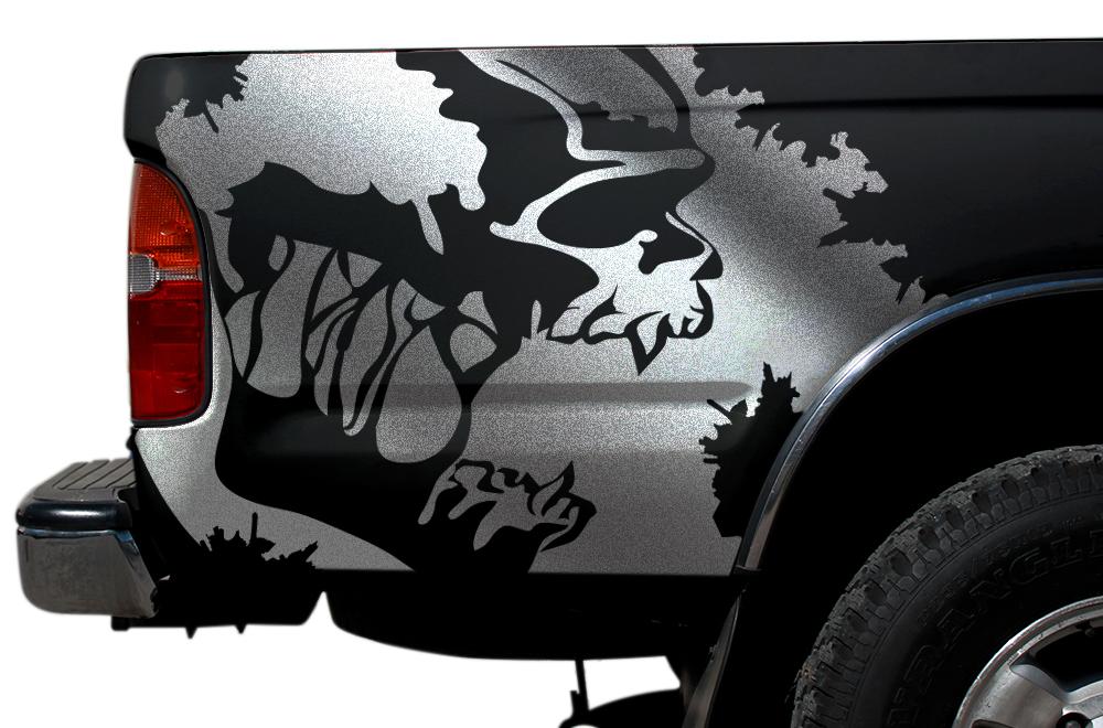 Toyota Tacoma Quarter Panel Vinyl Wrap (1995-2004) Scream - RacerX Customs